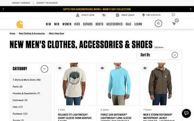 Carhartt website screenshot
