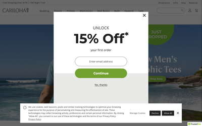Cariloha website screenshot