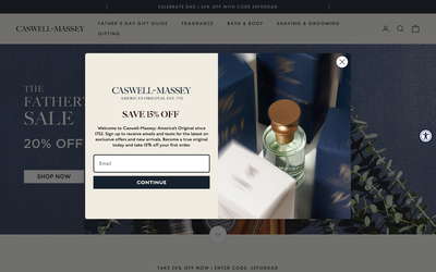 Caswell-Massey website screenshot