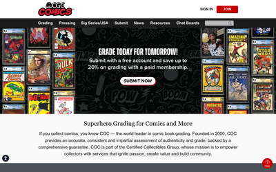 CGC Comics website screenshot