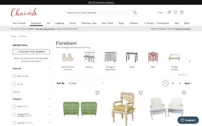 Chairish website screenshot