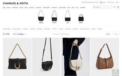 Charles & Keith website screenshot