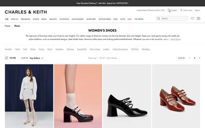 Charles & Keith website screenshot