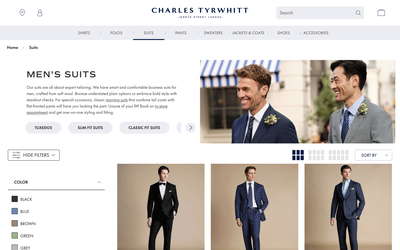 Charles Tyrwhitt website screenshot
