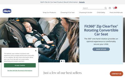 Chicco USA website screenshot
