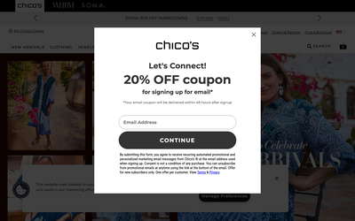 Chico's website screenshot