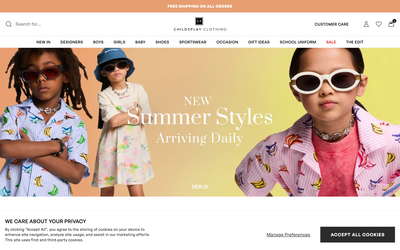 Childsplay Clothing website screenshot