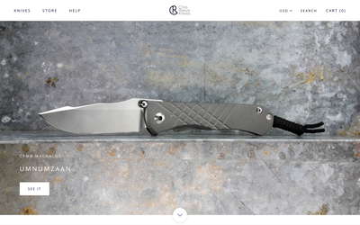Chris Reeve Knives website screenshot