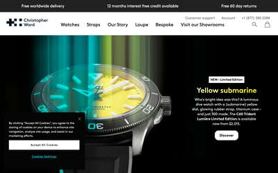 Christopher Ward website screenshot