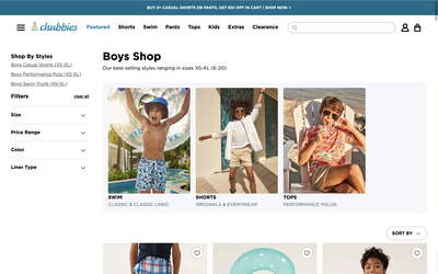 Chubbies website screenshot