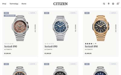 Citizen Watch US website screenshot