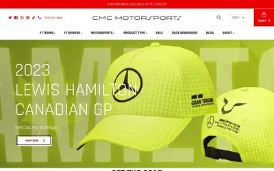 CMC Motorsports website screenshot