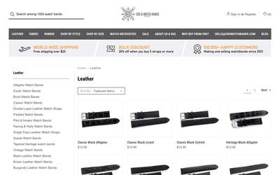 CNS Watch Bands website screenshot