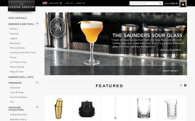 Cocktail Kingdom website screenshot