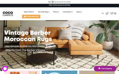 Coco Carpets website screenshot