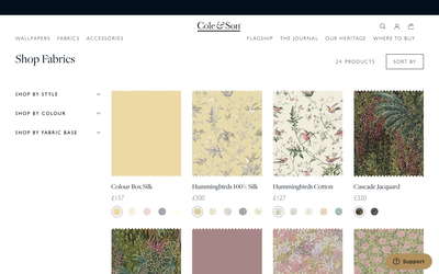 Cole & Son website screenshot