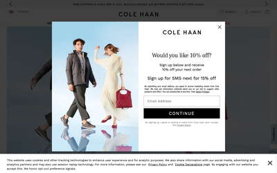 Cole Haan website screenshot