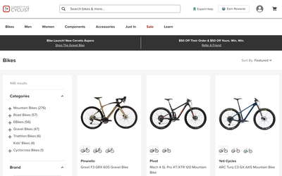 Competitive Cyclist website screenshot