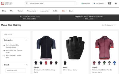 Competitive Cyclist website screenshot