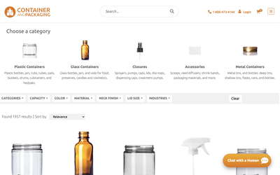 Container and Packaging website screenshot