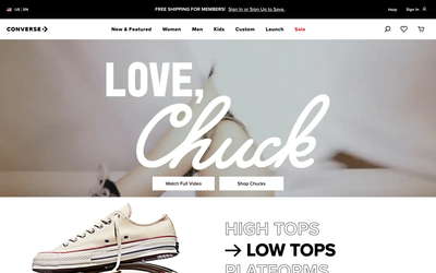 Converse website screenshot