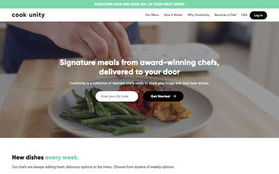 CookUnity website screenshot