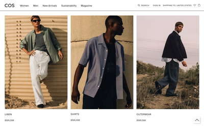 COS website screenshot