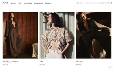 COS website screenshot
