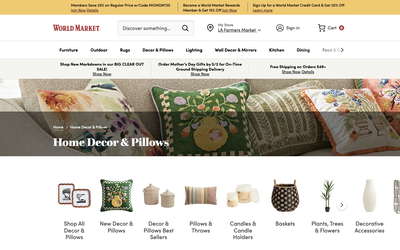 World Market website screenshot
