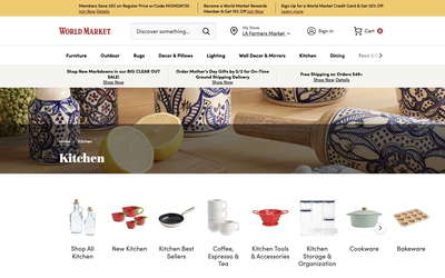 World Market website screenshot