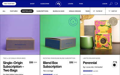 Counter Culture Coffee website screenshot