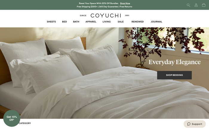 Coyuchi screenshot