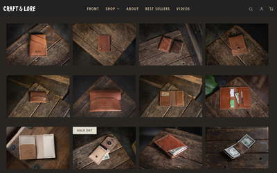 Craft and Lore website screenshot