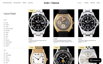 Craft & Tailored website screenshot