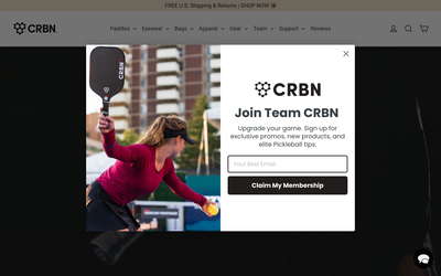 CRBN Pickleball website screenshot