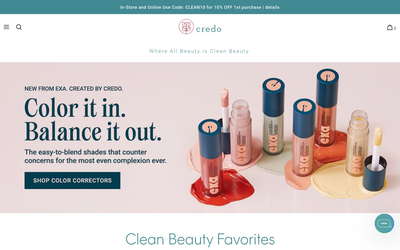 Credo Beauty website screenshot