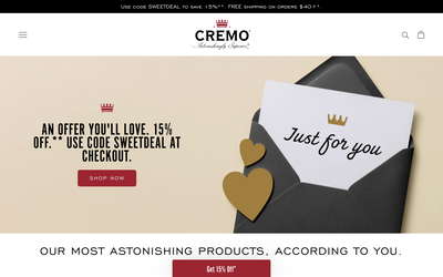 Cremo US website screenshot