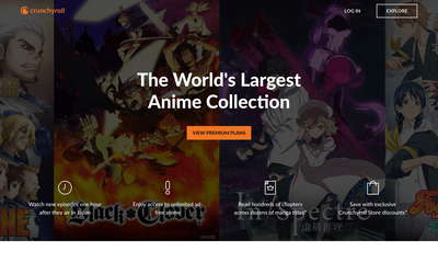 Crunchyroll website screenshot