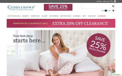 Cuddledown website screenshot