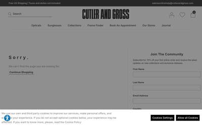 Cutler and Gross website screenshot