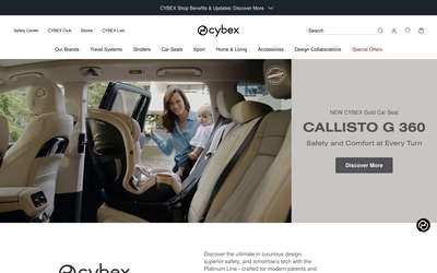 Cybex website screenshot