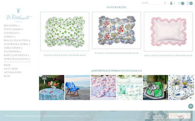 D. Porthault website screenshot