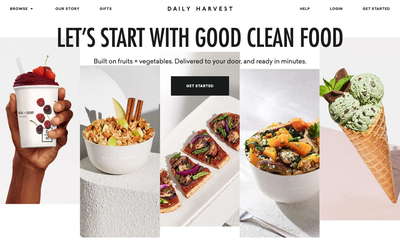 Daily Harvest website screenshot