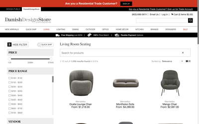 Danish Design Store website screenshot