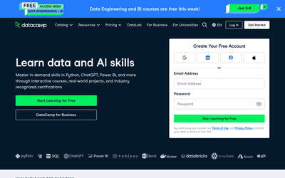 DataCamp website screenshot