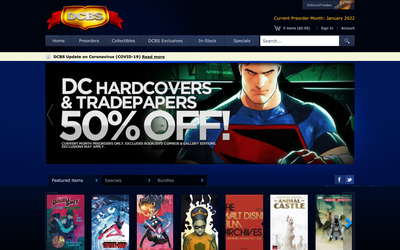 Discount Comic Book Service website screenshot