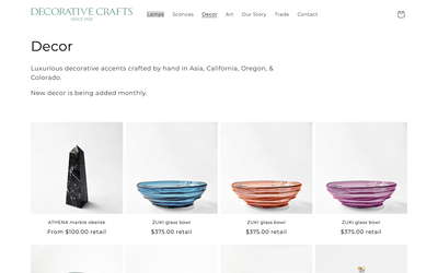 Decorative Crafts website screenshot