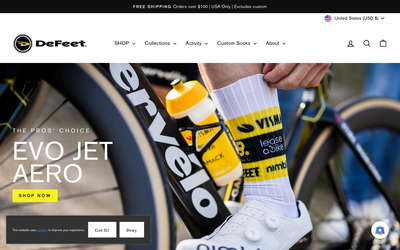 DeFeet website screenshot