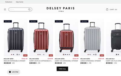 DELSEY USA website screenshot