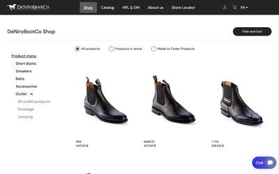 denirobootco.com website screenshot
